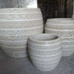 Chậu sọc ngang bộ 3