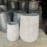 Chậu bầu cao sọc đứng bộ 2